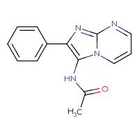 Chemical structure of N-{2-phenylimidazo[1,2-a]pyrimidin-3-yl}acetamide - CSSB00160838314