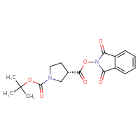 Chemical structure of 1-tert-butyl 3-(1,3-dioxo-2,3-dihydro-1H-isoindol-2-yl) (3S)-pyrrolidine-1,3-dicarboxylate - CSSB00133016162