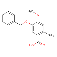 Chemical structure of 5-(benzyloxy)-4-methoxy-2-methylbenzoic acid - CSSB00009995806