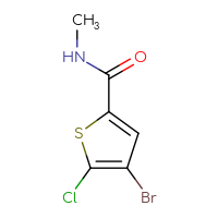Chemical structure of 4-bromo-5-chloro-N-methylthiophene-2-carboxamide - CSSB00153550246