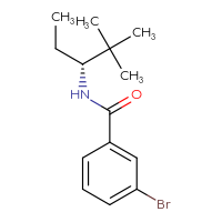 Chemical structure of 3-bromo-N-[(3R)-2,2-dimethylpentan-3-yl]benzamide - CSSB01137215233