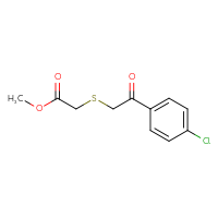 Chemical structure of methyl 2-{[2-(4-chlorophenyl)-2-oxoethyl]sulfanyl}acetate - CSSB00000151552