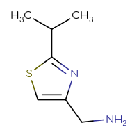 Chemical structure of 1-[2-(propan-2-yl)-1,3-thiazol-4-yl]methanamine - CSSB00000752650