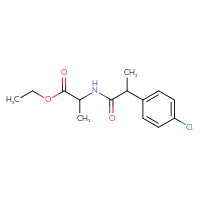 Chemical structure of ethyl 2-[2-(4-chlorophenyl)propanamido]propanoate - CSSB02018216710