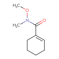 Chemical structure of N-methoxy-N-methylcyclohex-1-ene-1-carboxamide - CSSB00015285282