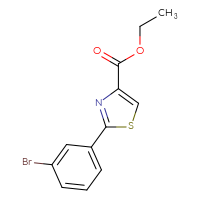 Chemical structure of ethyl 2-(3-bromophenyl)-1,3-thiazole-4-carboxylate - CSSB00000256610