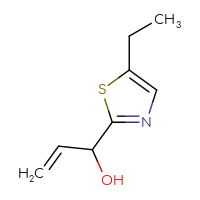 Chemical structure of 1-(5-ethyl-1,3-thiazol-2-yl)prop-2-en-1-ol - CSSB00015512863