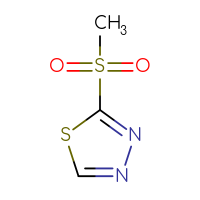 Chemical structure of 2-methanesulfonyl-1,3,4-thiadiazole - CSSB00011269046