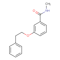 Chemical structure of N-methyl-3-(2-phenylethoxy)benzamide - CSSB00046148201