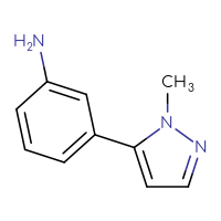 Chemical structure of 3-(1-methyl-1H-pyrazol-5-yl)aniline - CSSB00011935160