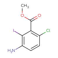 Chemical structure of methyl 3-amino-6-chloro-2-iodobenzoate - CSSB00020739119