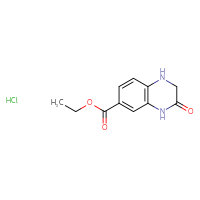 Chemical structure of ethyl 3-oxo-1,2,3,4-tetrahydroquinoxaline-6-carboxylate hydrochloride - CSSB20963524761