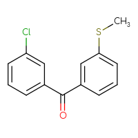 Chemical structure of (3-chlorophenyl)[3-(methylsulfanyl)phenyl]methanone - CSSB00021928727