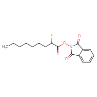 Chemical structure of 1,3-dioxo-2,3-dihydro-1H-isoindol-2-yl 2-fluorononanoate - CSSB17484212371