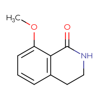 Chemical structure of 8-methoxy-1,2,3,4-tetrahydroisoquinolin-1-one - CSSB00009871970