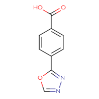 Chemical structure of 4-(1,3,4-oxadiazol-2-yl)benzoic acid - CSSB00000215111