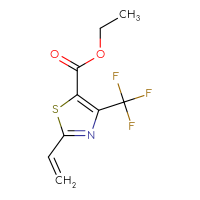 Chemical structure of ethyl 2-ethenyl-4-(trifluoromethyl)-1,3-thiazole-5-carboxylate - CSSB00010192394