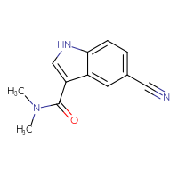 Chemical structure of 5-cyano-N,N-dimethyl-1H-indole-3-carboxamide - CSSB06028819119