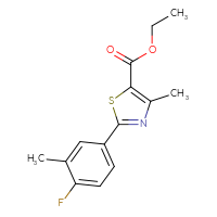 Chemical structure of ethyl 2-(4-fluoro-3-methylphenyl)-4-methyl-1,3-thiazole-5-carboxylate - CSSB00000511714