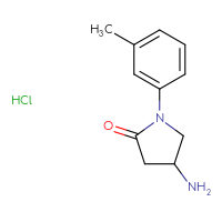 Chemical structure of 4-amino-1-(3-methylphenyl)pyrrolidin-2-one hydrochloride - CSSB00015187706