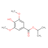 Chemical structure of propan-2-yl 4-hydroxy-3,5-dimethoxybenzoate - CSSB00020587103
