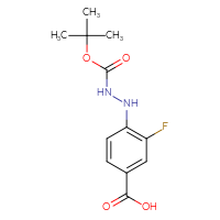 Chemical structure of 4-({[(tert-butoxy)carbonyl]amino}amino)-3-fluorobenzoic acid - CSSB21331810665