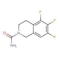 Chemical structure of 5,6,7-trifluoro-1,2,3,4-tetrahydroisoquinoline-2-carboxamide - CSSB02386487605