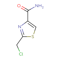 Chemical structure of 2-(chloromethyl)-1,3-thiazole-4-carboxamide - CSSB06358968470