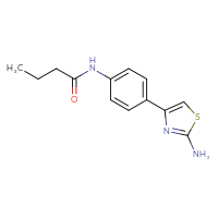 Chemical structure of N-[4-(2-amino-1,3-thiazol-4-yl)phenyl]butanamide - CSSB00000691226