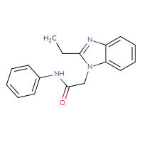 Chemical structure of 2-(2-ethyl-1H-1,3-benzodiazol-1-yl)-N-phenylacetamide - CSSB00025864875