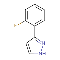 Chemical structure of 3-(2-fluorophenyl)-1H-pyrazole - CSSB00011218423