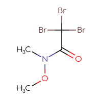 Chemical structure of 2,2,2-tribromo-N-methoxy-N-methylacetamide - CSSB00113626513