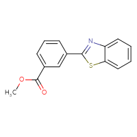 Chemical structure of methyl 3-(1,3-benzothiazol-2-yl)benzoate - CSSB00025714138
