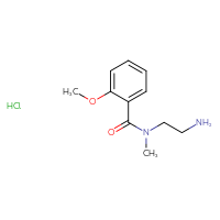 Chemical structure of N-(2-aminoethyl)-2-methoxy-N-methylbenzamide hydrochloride - CSSB03436538504