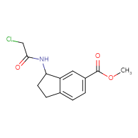 Chemical structure of methyl 3-(2-chloroacetamido)-2,3-dihydro-1H-indene-5-carboxylate - CSSB06741654516