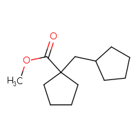Chemical structure of methyl 1-(cyclopentylmethyl)cyclopentane-1-carboxylate - CSSB00157637736