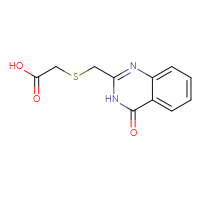 Chemical structure of 2-{[(4-oxo-3,4-dihydroquinazolin-2-yl)methyl]sulfanyl}acetic acid - CSSB00000292978