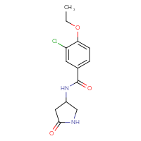 Chemical structure of 3-chloro-4-ethoxy-N-(5-oxopyrrolidin-3-yl)benzamide - CSSB07126259782