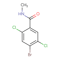 Chemical structure of 4-bromo-2,5-dichloro-N-methylbenzamide - CSSB14813036224