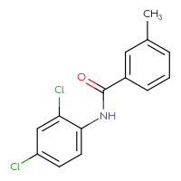 Chemical structure of N-(2,4-dichlorophenyl)-3-methylbenzamide - CSSB00046244371