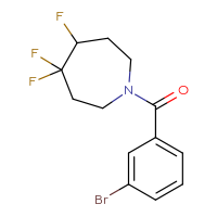 Chemical structure of 1-(3-bromobenzoyl)-4,4,5-trifluoroazepane - CSSB20566586309