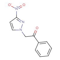 Chemical structure of 2-(3-nitro-1H-pyrazol-1-yl)-1-phenylethan-1-one - CSSB00005594476
