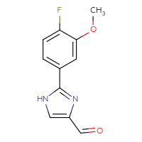 Chemical structure of 2-(4-fluoro-3-methoxyphenyl)-1H-imidazole-4-carbaldehyde - CSSB00014311240
