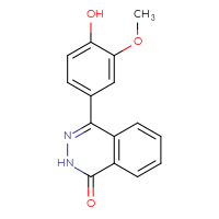 Chemical structure of 4-(4-hydroxy-3-methoxyphenyl)-1,2-dihydrophthalazin-1-one - CSSB06584390720