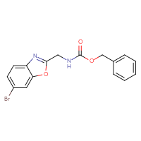 Chemical structure of benzyl N-[(6-bromo-1,3-benzoxazol-2-yl)methyl]carbamate - CSSB03496571069
