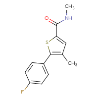 Chemical structure of 5-(4-fluorophenyl)-N,4-dimethylthiophene-2-carboxamide - CSSB01997739867