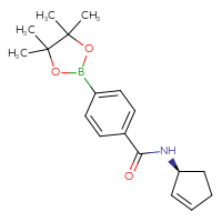 Chemical structure of N-[(1S)-cyclopent-2-en-1-yl]-4-(4,4,5,5-tetramethyl-1,3,2-dioxaborolan-2-yl)benzamide - CSSB02522232806