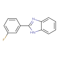 Chemical structure of 2-(3-fluorophenyl)-1H-1,3-benzodiazole - CSSB00000258272