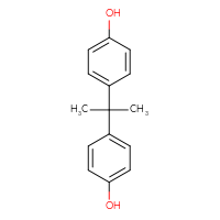 Chemical structure of 4-[2-(4-hydroxyphenyl)propan-2-yl]phenol - CSSB00000395862