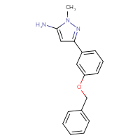Chemical structure of 3-[3-(benzyloxy)phenyl]-1-methyl-1H-pyrazol-5-amine - CSSB00015020915